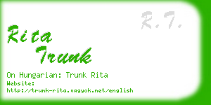 rita trunk business card